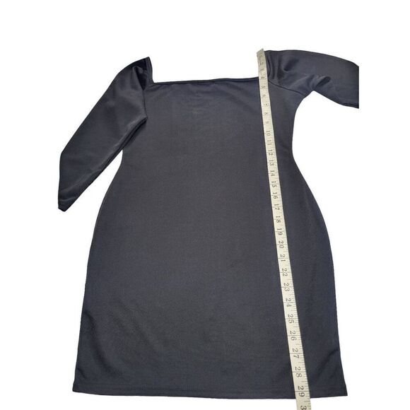 PRETTYLITTLETHING Black Bardot Bodycon Dress Womens Size 8 NWT - Picture 6 of 11